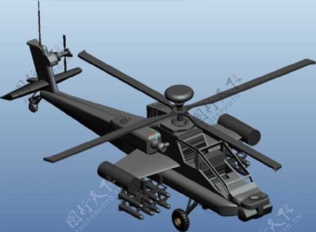 阿帕奇直升机机械模型