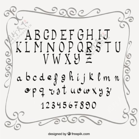 古典式的手写字体