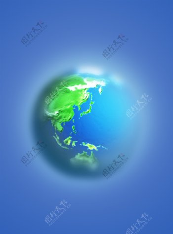 蓝色梦幻地球背景图片
