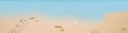 女鞋海边沙滩背景banner