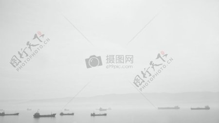 海黑色和白色海洋艇船运输船舶