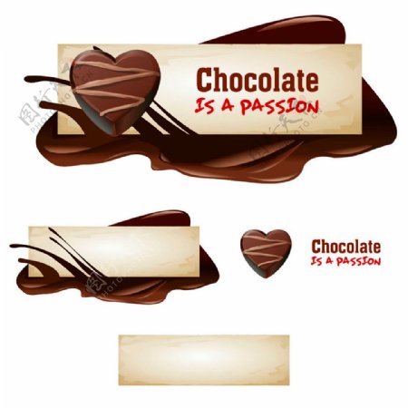 爱心巧克力标签图片