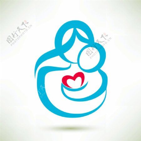 心形母婴标志图片