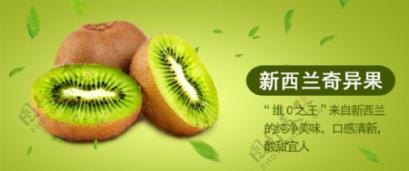 猕猴桃海报新西兰奇异果绿色海报
