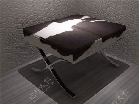 现代沙发凳模型