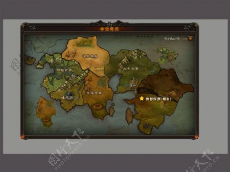 唯美游戏地图界面UI素材