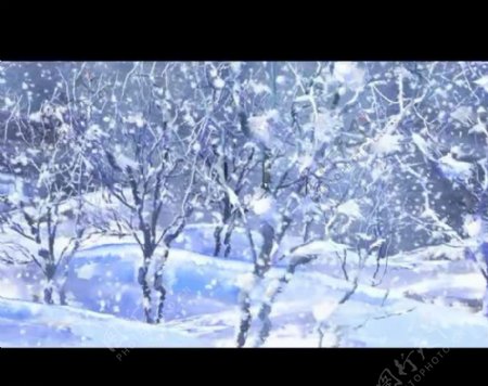 冬雪图案背景视频素材
