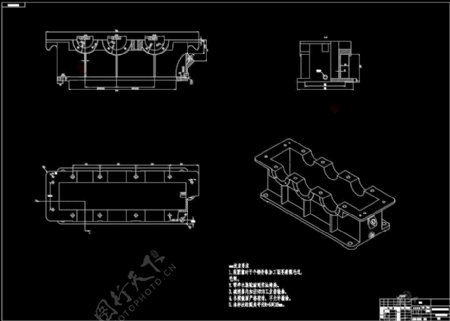 减速机箱体三视图