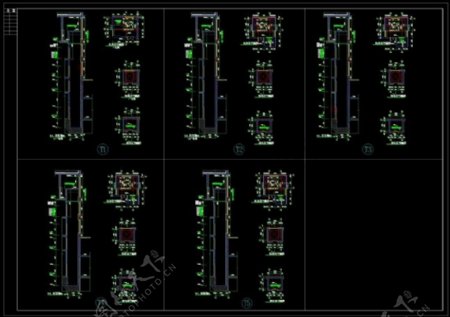 电梯大样图CAD机械图纸