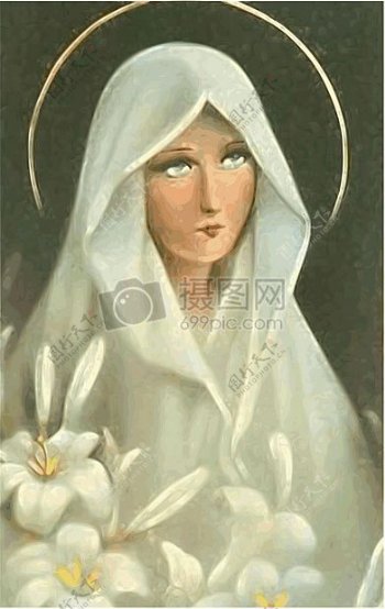 一幅圣洁的修女图