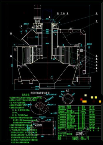 煤磨CAD机械图纸