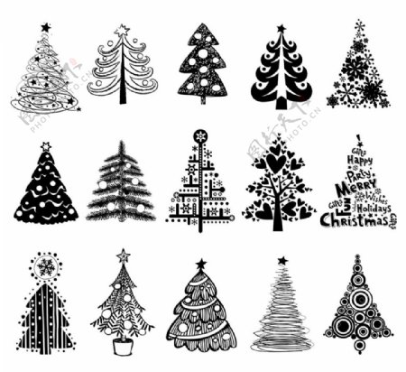 矢量圣诞树设计图片1