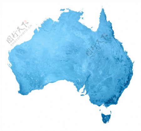 3D渲染澳大利亚地图图片
