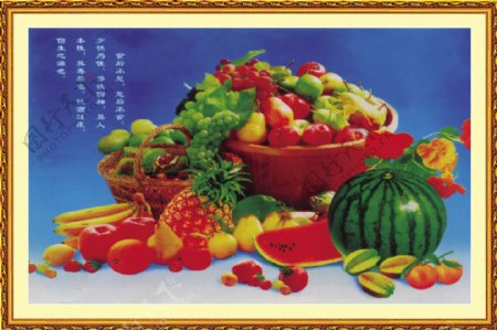 水果装饰画图片
