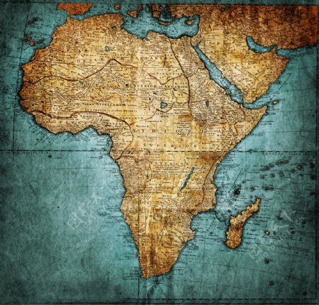 复古非洲地图
