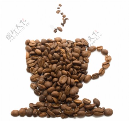 创意咖啡豆图案图片