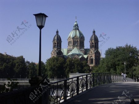 教会慕尼黑Hl玛丽安电缆桥架教堂尖顶建设城市