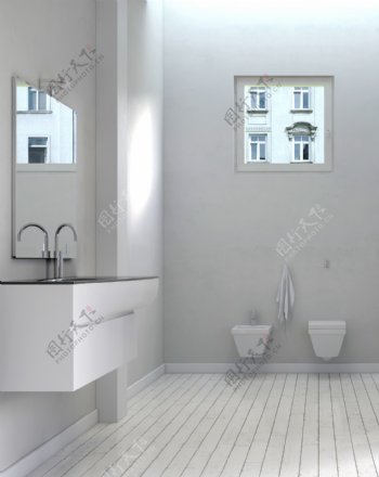 白色系卫浴设计图片