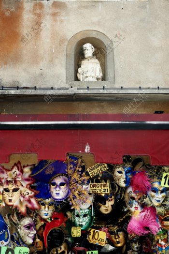 威尼斯面具摄影素材图片