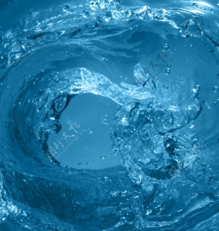 蓝色水流背景图片