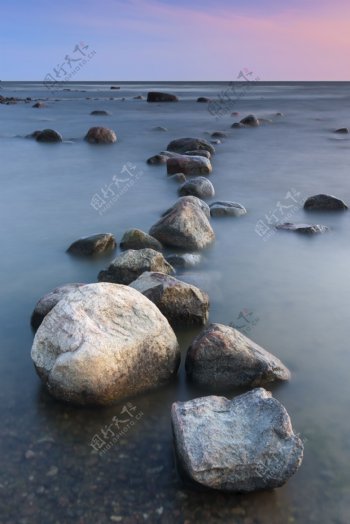 海岸石头风景图片
