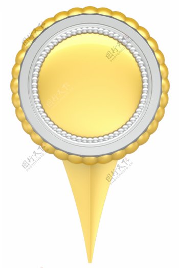 金色圆形带边框徽章图片