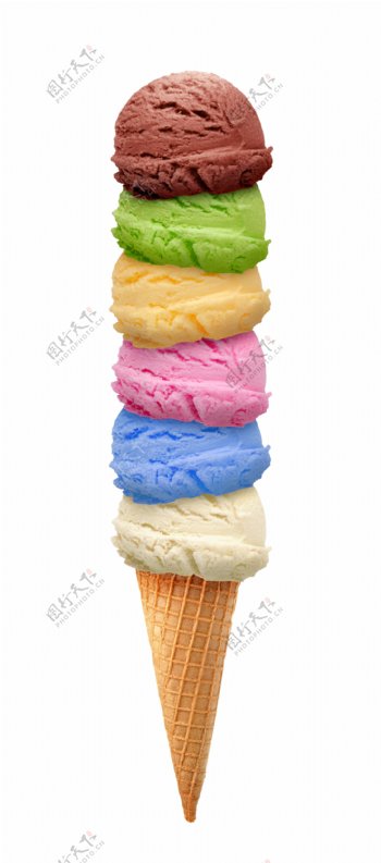 彩色圣代冰淇淋图片