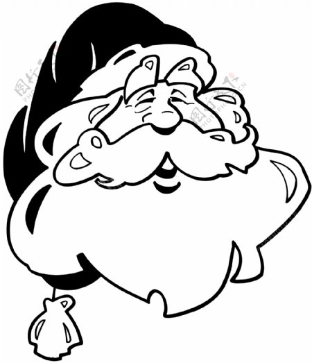 圣诞老人头像卡通头像矢量素材EPS格式0032