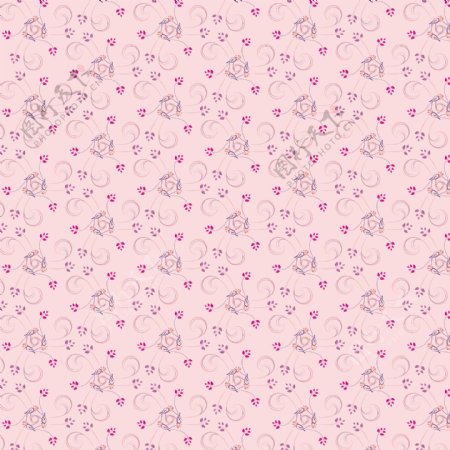 粉色花纹矢量图片素材