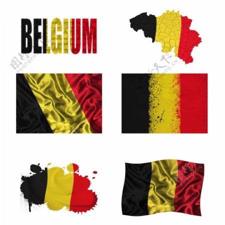 比利时地图国旗