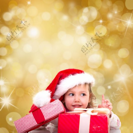 礼品盒和圣诞宝宝图片