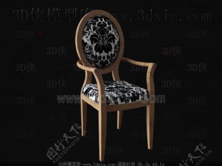 黑色花织物的木椅