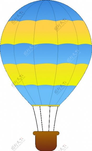 蚜水平条纹的热气球的剪辑艺术