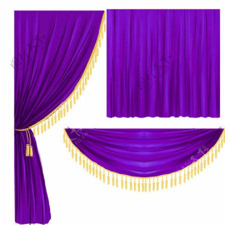 紫色布幔