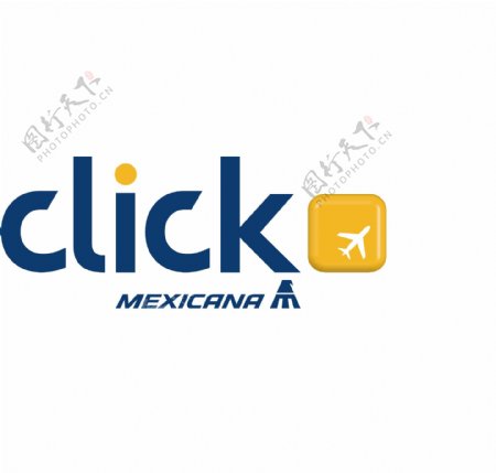 ClickMexicanalogo设计欣赏ClickMexicana航空业标志下载标志设计欣赏
