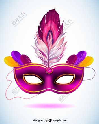 紫色的狂欢面具