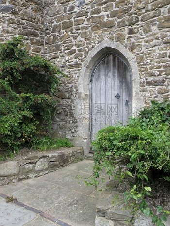 古老建筑的门