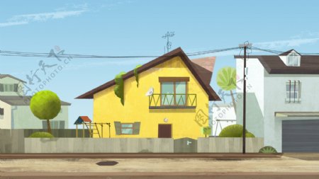 黄色房子