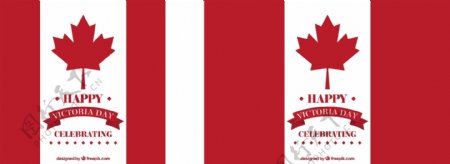 庆祝维多利亚日加拿大国旗背景