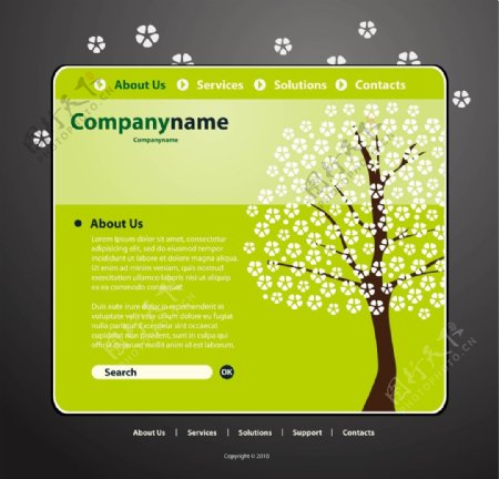 简洁绿化树木宣传网站