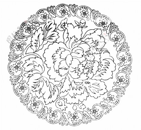 团花纹样传统图案0125