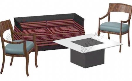 室内家具之外国沙发453D模型