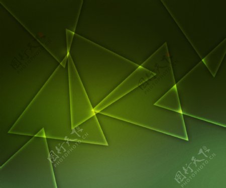 摘要绿色三角形形状的背景