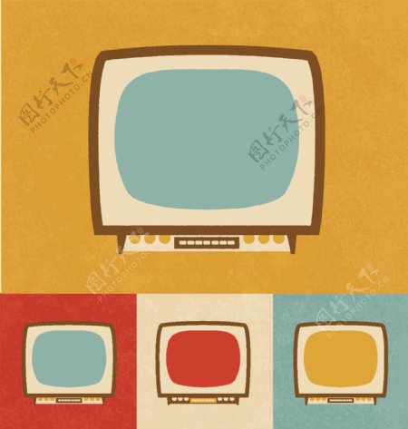 复古的图标的电视机