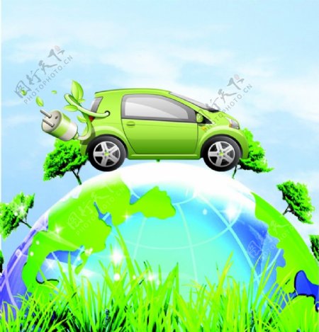 绿色新能源汽车cdr高清下载