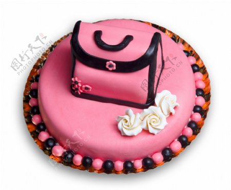 包包红色生日蛋糕图片