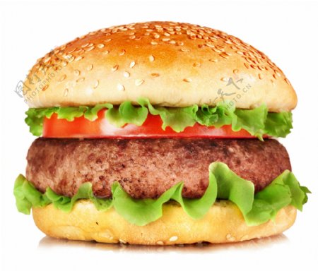 牛肉青菜汉堡包图片