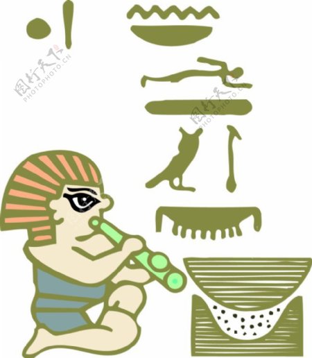 卡通古埃及人物