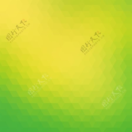 绿色和黄色色调的多边形背景