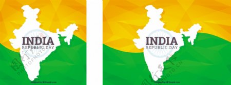 印度共和国日的多边形背景